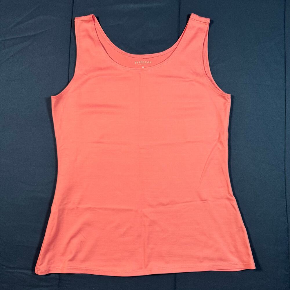 Van Heusen Bright Pink Silky Stretch Tank Top Womens Medium